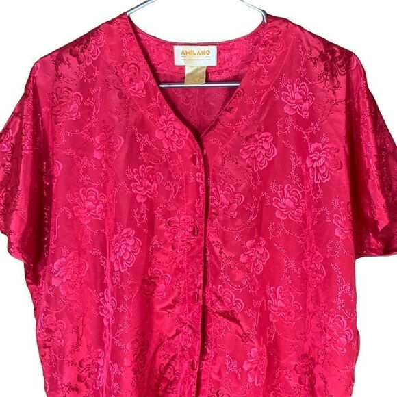 A’Milano Intimates pink short sleeve sleep top - Picture 2 of 5